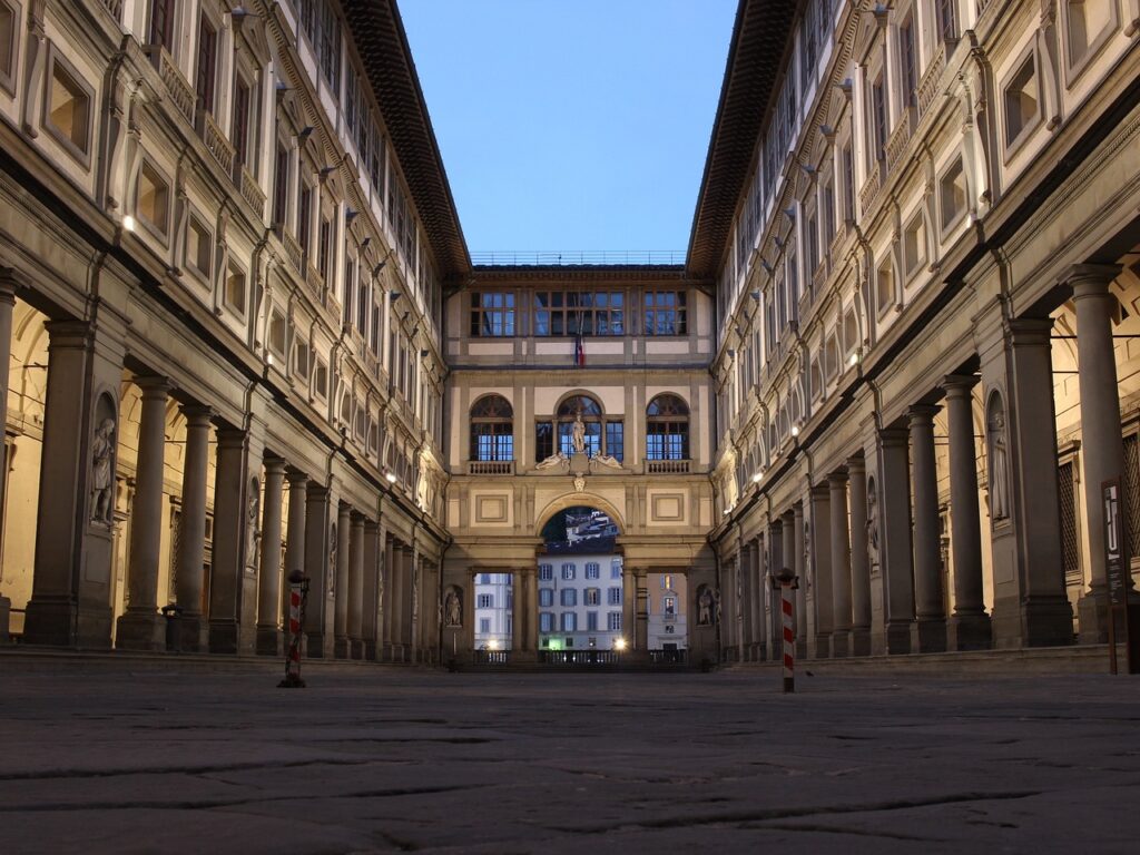 visite de la galerie des offices à Florence